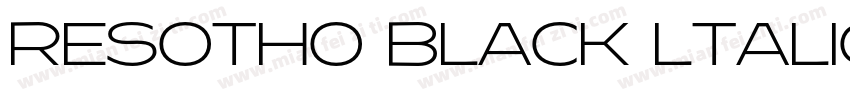 Resotho Black ltalic字体转换